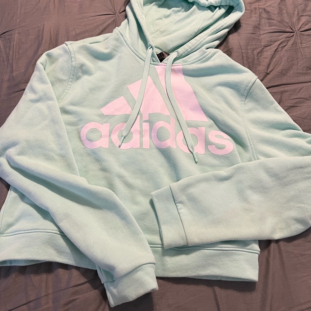 ADIDAS HOODIE Mint Green Size XL Womens